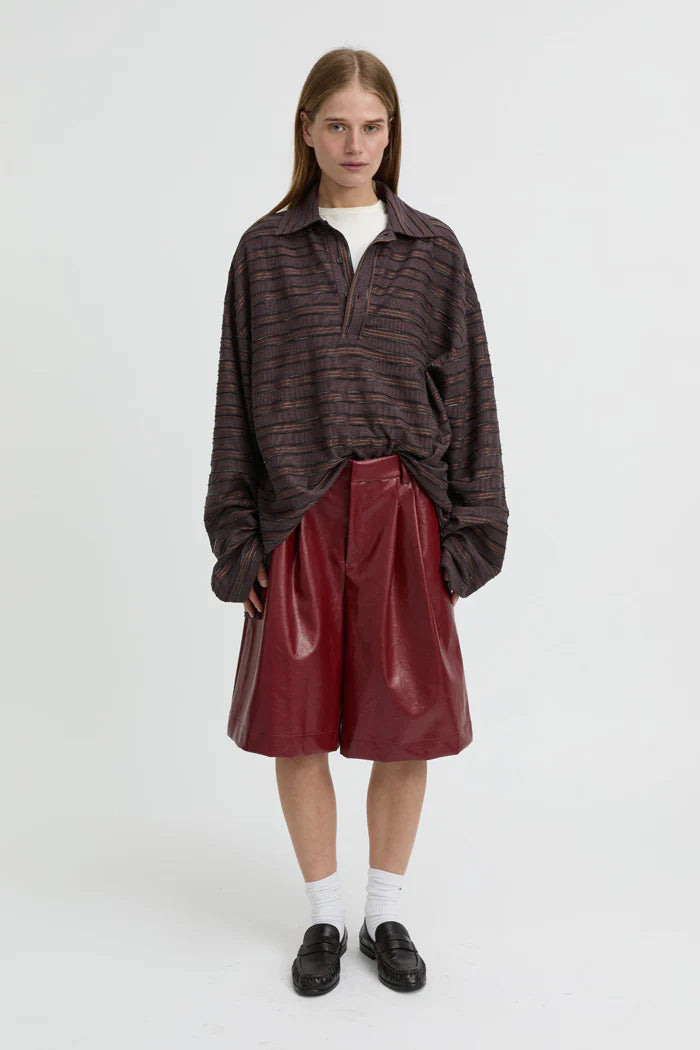 Wynn Polo Top - Burgandy