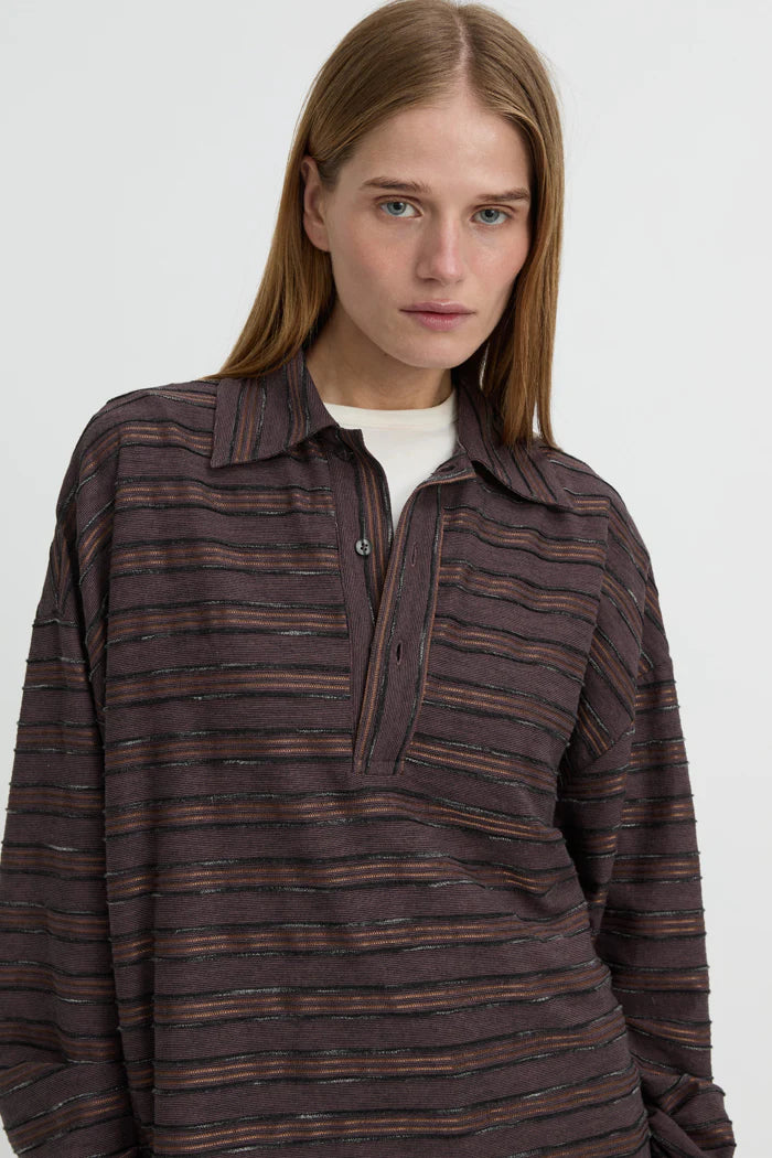 Wynn Polo Top - Burgandy