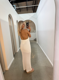 White Floral Crochet Dress