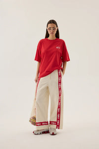 Chillin Oversized Tee - Poppy Red