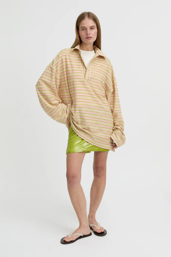 Wynn Polo Top - Beige