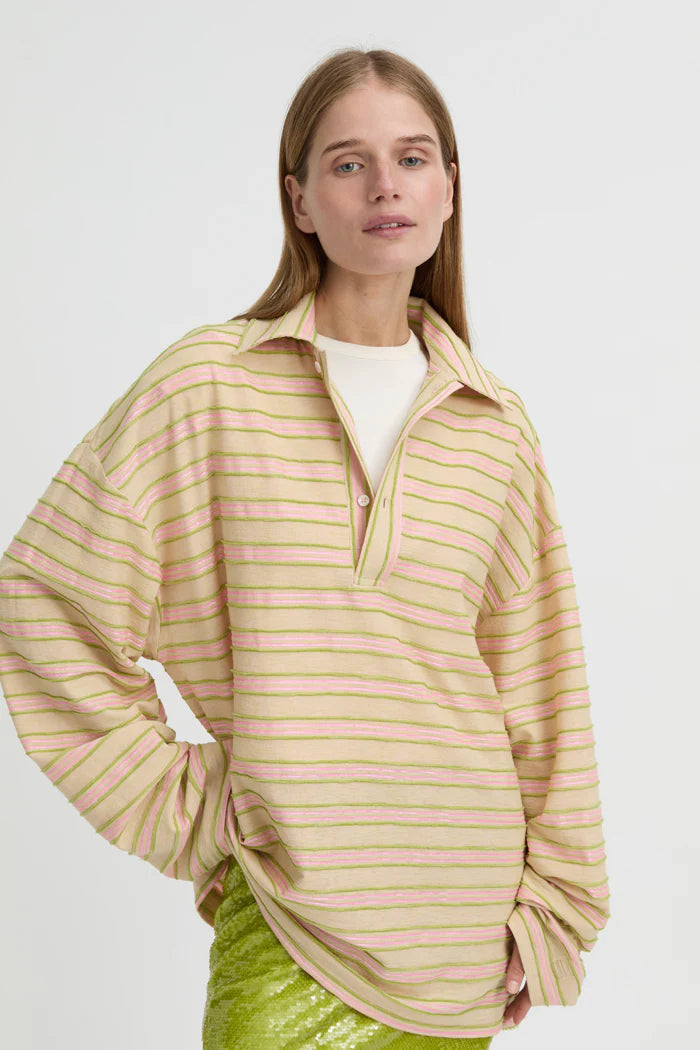 Wynn Polo Top - Beige