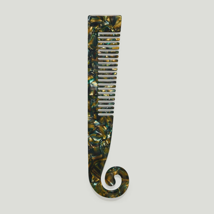 Swirl Comb - Green Tortoiseshell