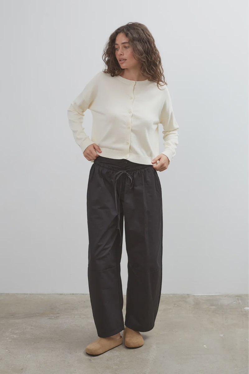 Boundary Double Layer Barrel Pant - Black
