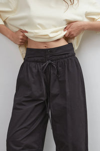 Boundary Double Layer Barrel Pant - Black