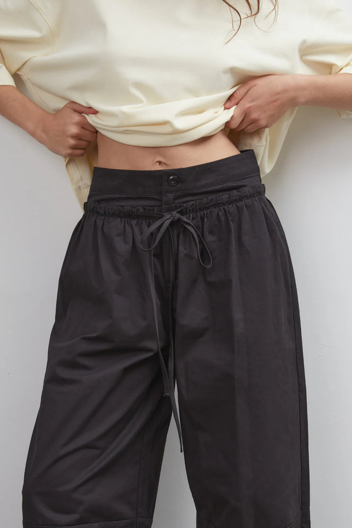 Boundary Double Layer Barrel Pant - Black