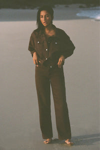 Mid Rise Recycled Denim - Cocoa