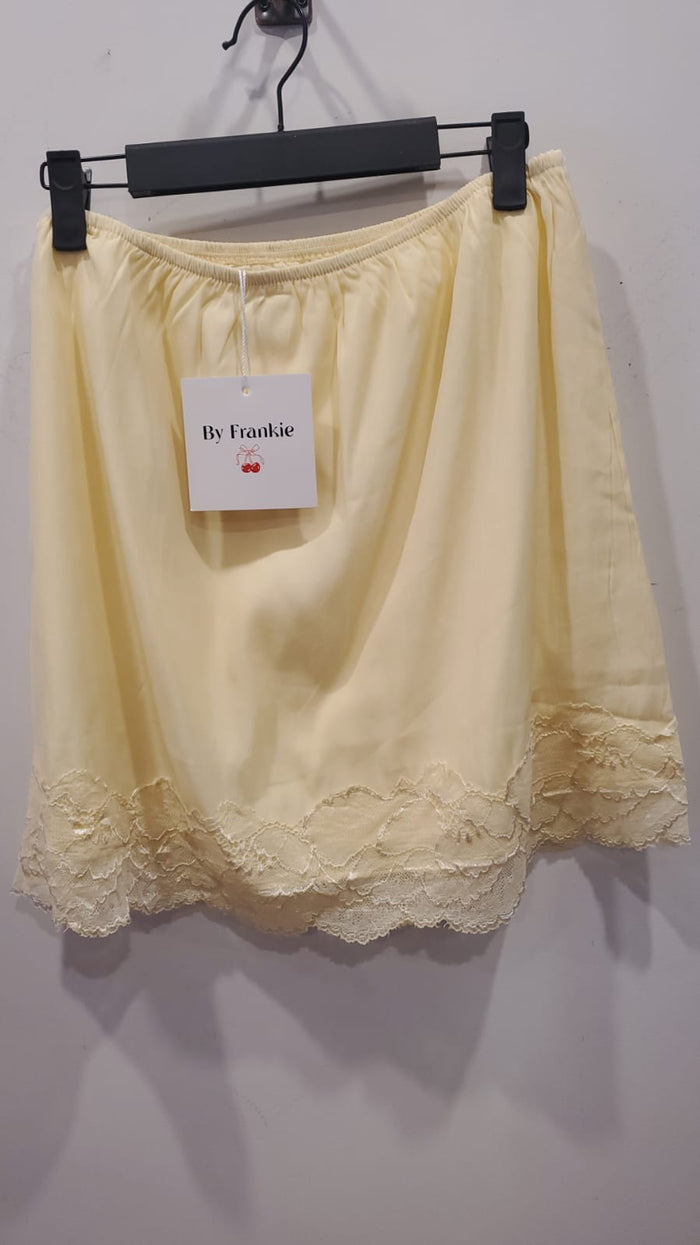 Yellow Cupro Lace Skirt
