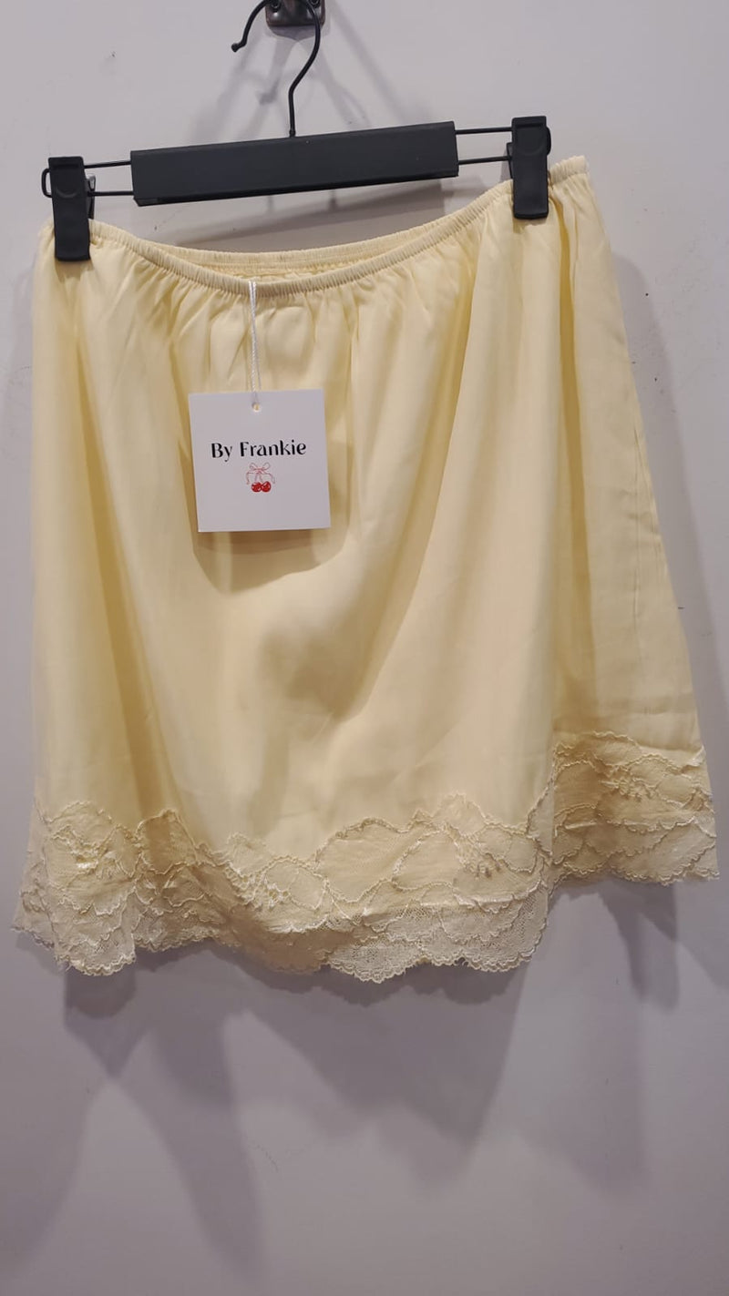 Yellow Cupro Lace Skirt