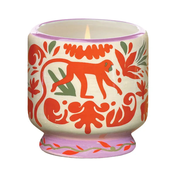 A DOPO JUNGLE CERAMIC CANDLE - COCONUT & AMBER