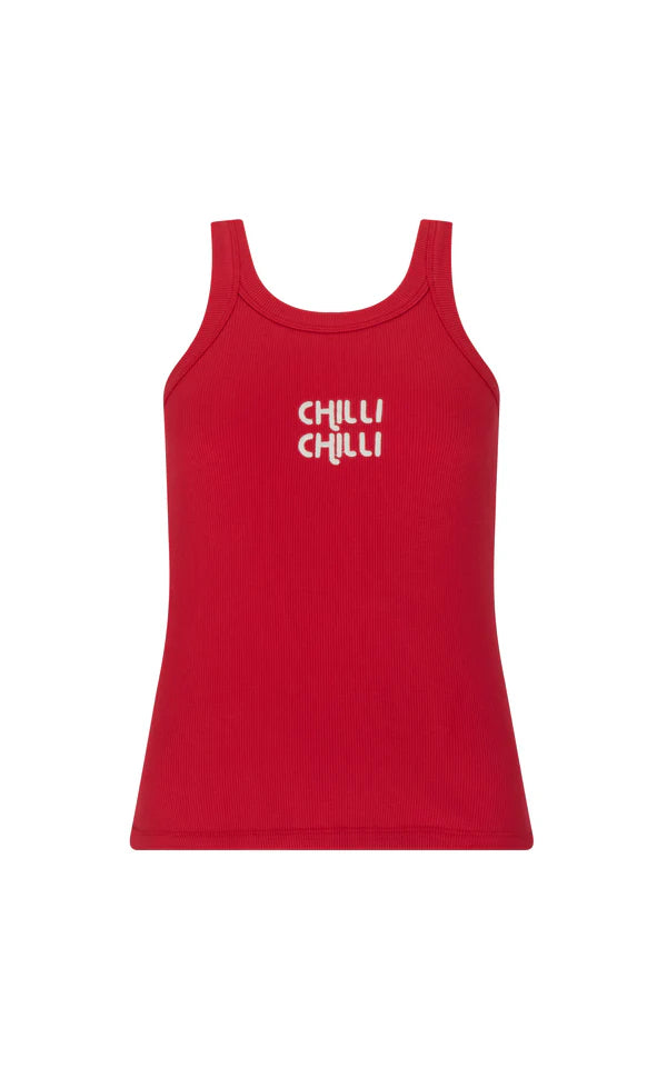 Chilli Knit Tank - Poppy Red