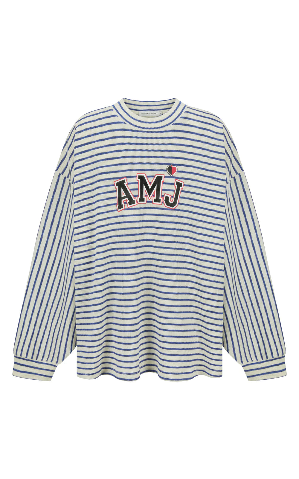 AMJ Waffle Long Sleeve Top - Dark Navy