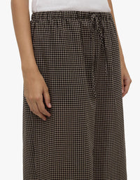 Harriet Check Pant - Brown/Black