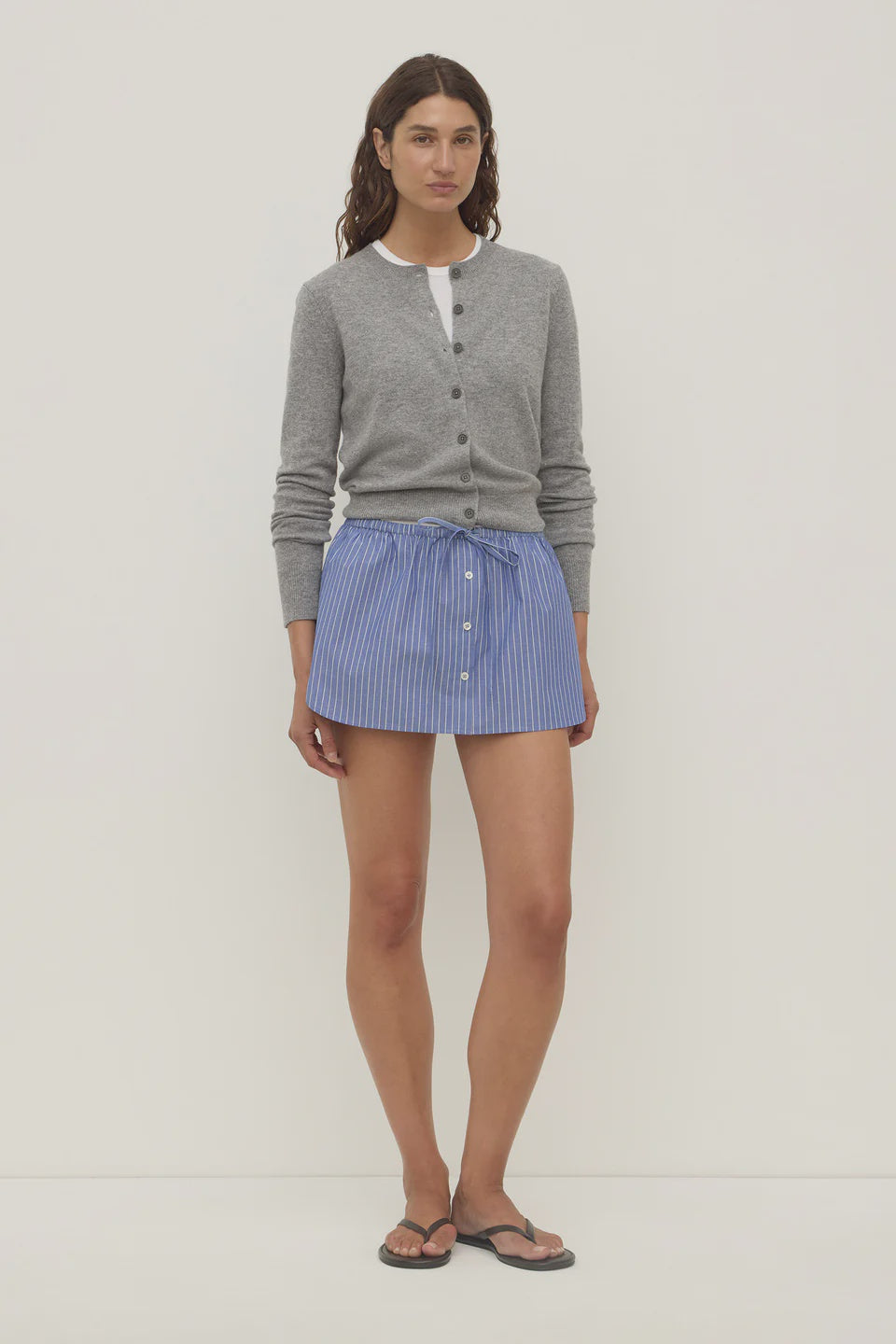 Anais Stripe Skirt Drift/White Stripe