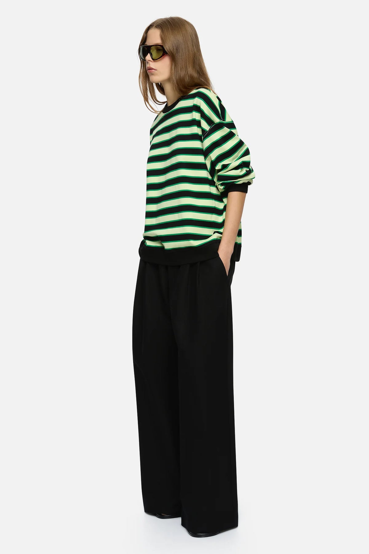 Bruna Sweater Green Stripe