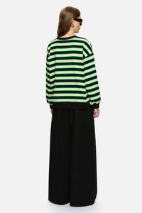 Bruna Sweater Green Stripe