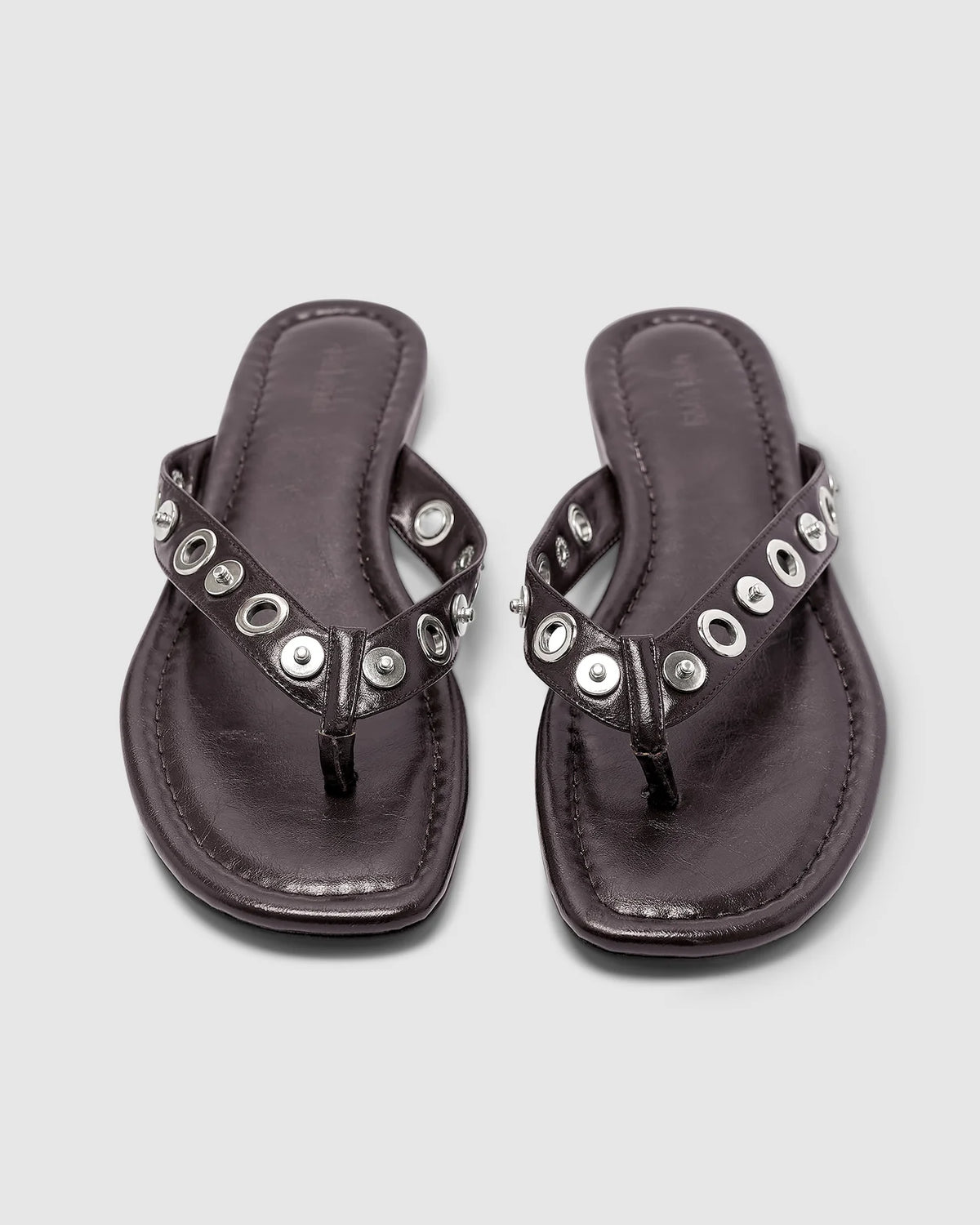 Eyelet Sandal - Burnt Coffee