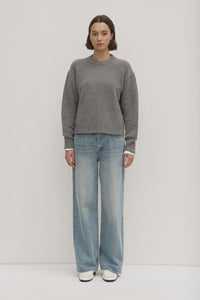Beau Wool Merino Knit - Grey Marle