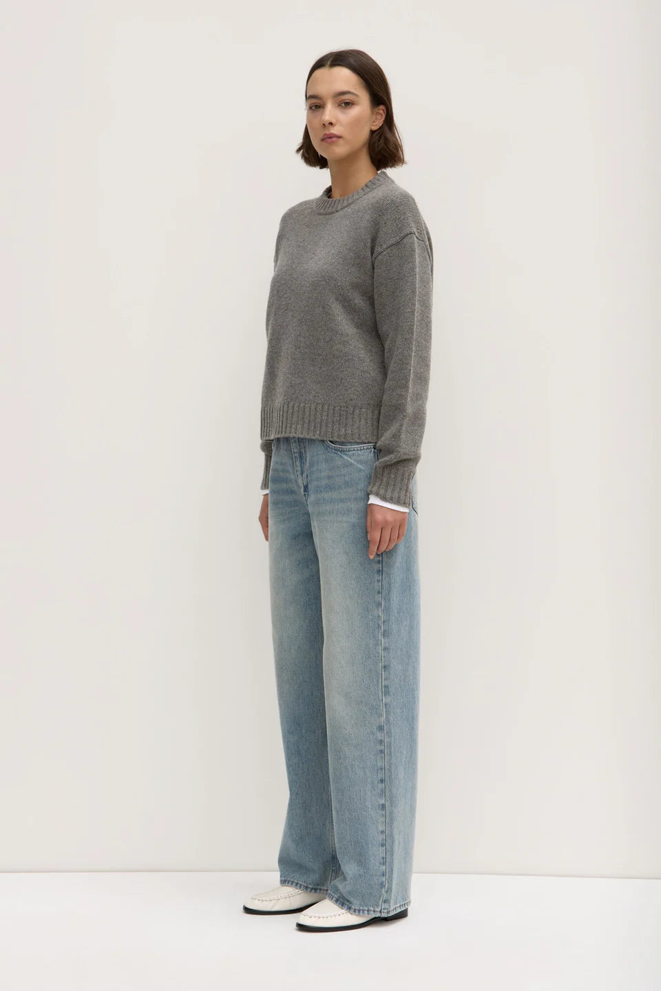 Beau Wool Merino Knit - Grey Marle