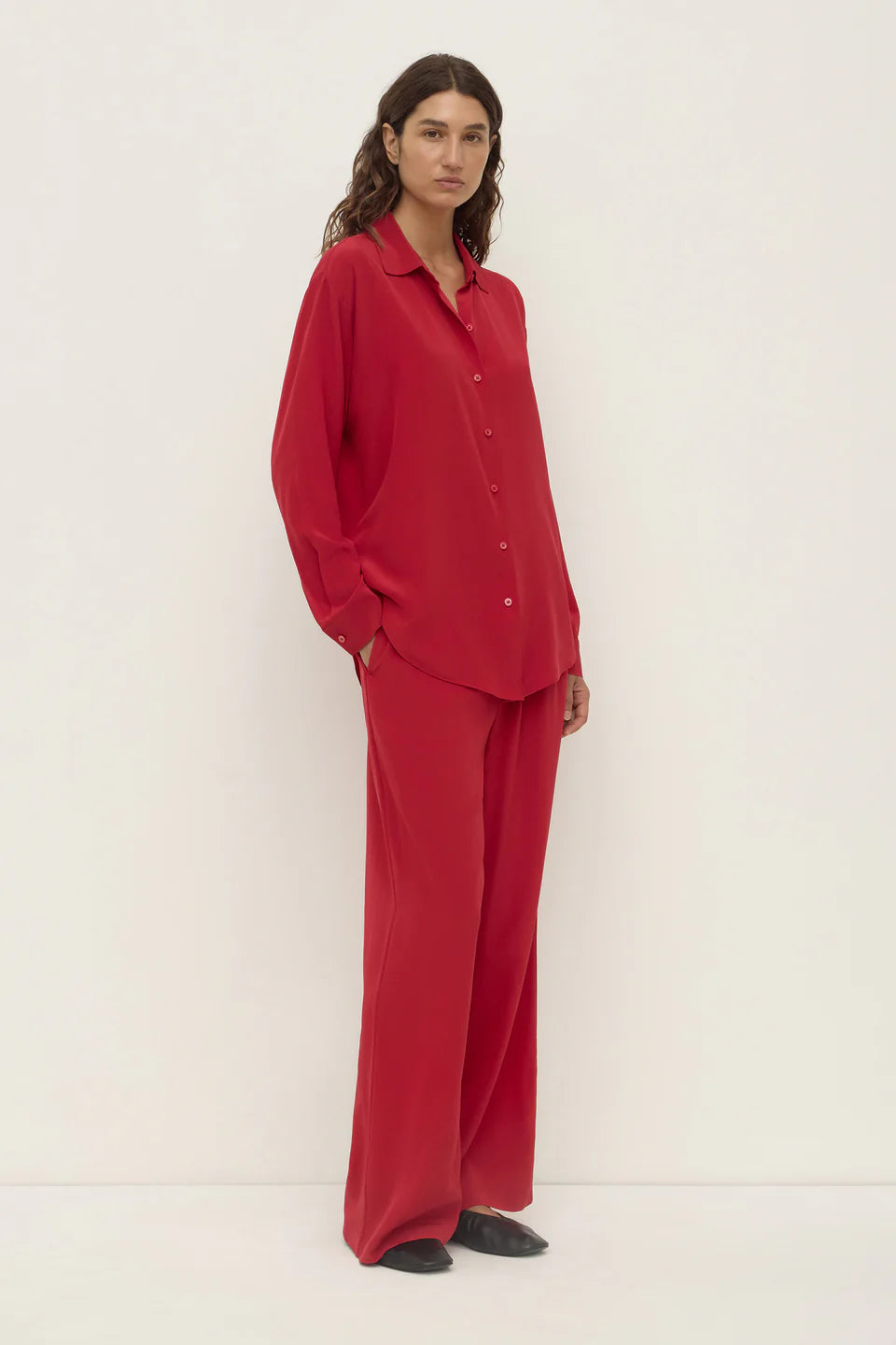 Betty Silk Pant - Mulberry