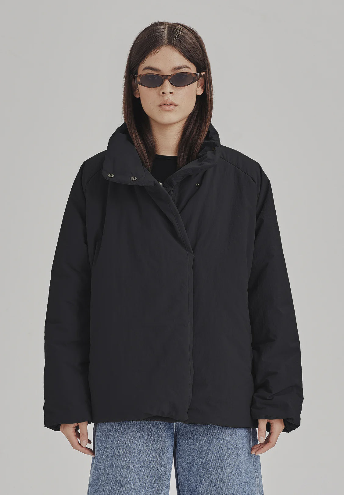 WOMENS PADDED ANORAK - BLACK