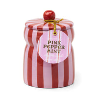 FESTIVE CABANA STRIPE PINK - PEPPERMINT