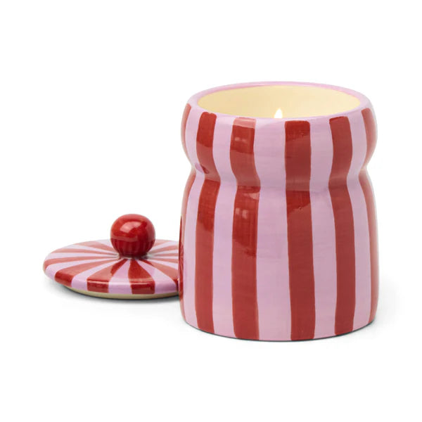 FESTIVE CABANA STRIPE PINK - PEPPERMINT