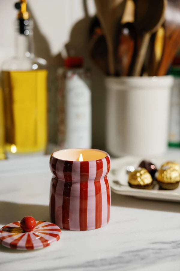 FESTIVE CABANA STRIPE PINK - PEPPERMINT