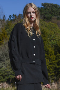 TWIST & SHOUT Cardigan - BLACK