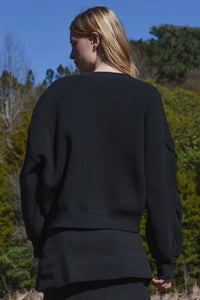 TWIST & SHOUT Cardigan - BLACK