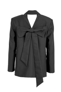 BOW TIED Blazer - Black