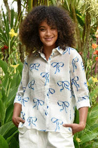 EASY BREEZY Shirt - Blue & White