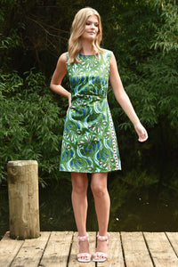 SHORT SHIFT Dress - GREEN & BLUE