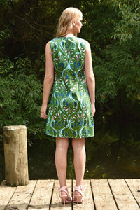 SHORT SHIFT Dress - GREEN & BLUE