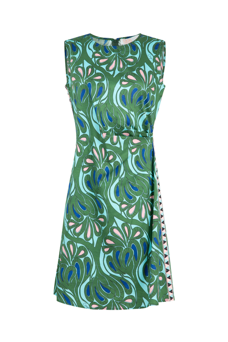 SHORT SHIFT Dress - GREEN & BLUE