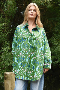 TAKE IT EASY Shirt - GREEN & BLUE