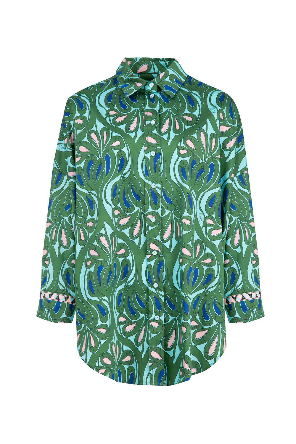 TAKE IT EASY Shirt - GREEN & BLUE