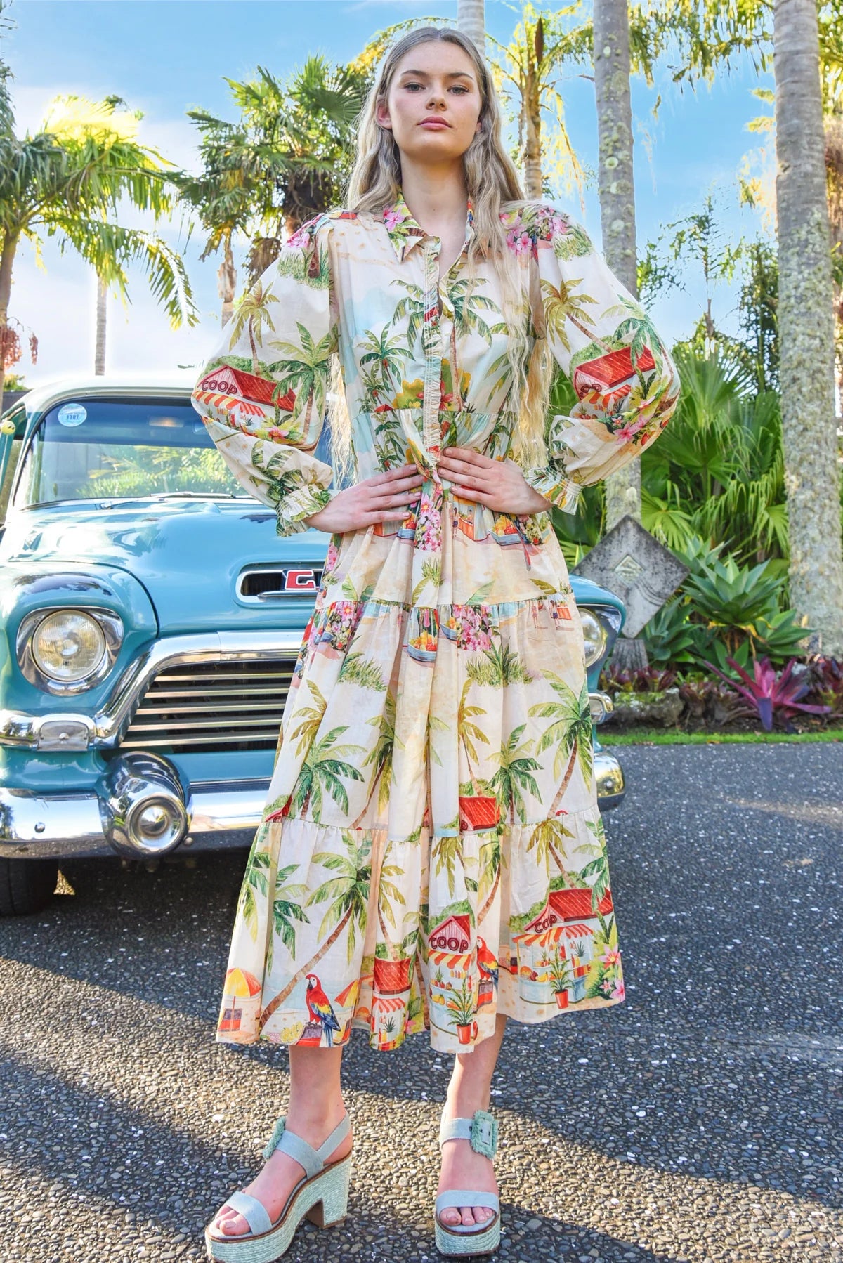 PICOT-A-BOO Dress - Palm Beach