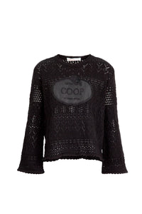 BOHO BREEZE Sweater - BLACK