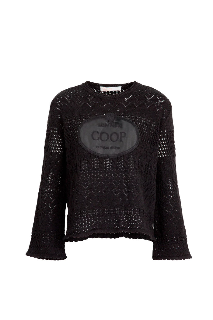 BOHO BREEZE Sweater - BLACK