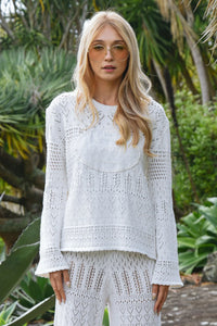 BOHO BREEZE Sweater - WHITE