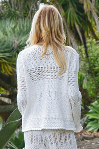 BOHO BREEZE Sweater - WHITE