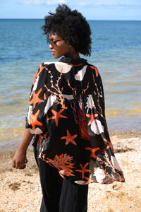 BEHIND HER BACK Shirt - Black Shells