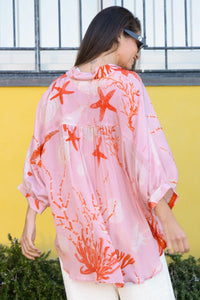 BEHIND HER BACK Shirt - Pink Shells
