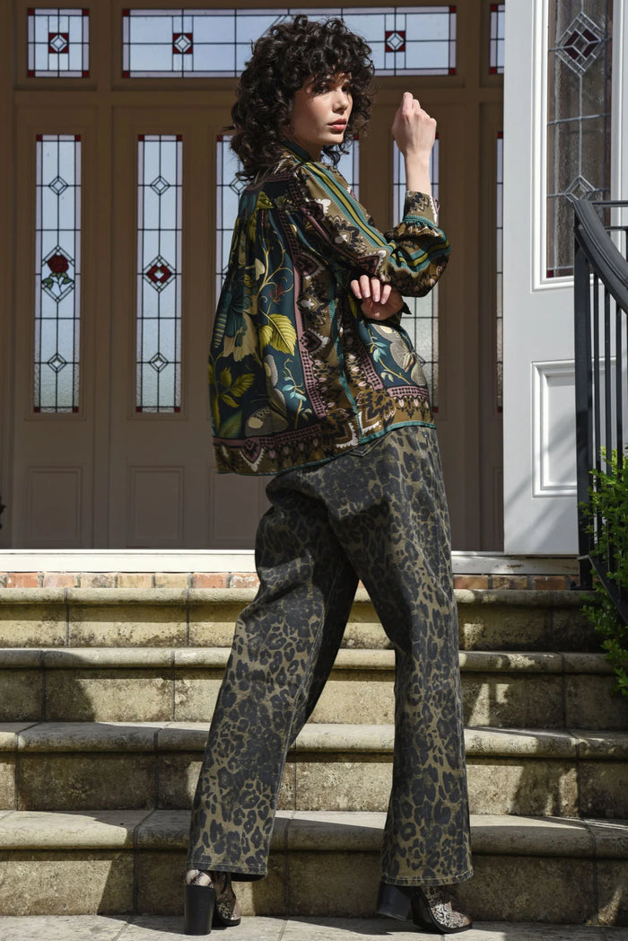 KICK BACK Jean - Leopard
