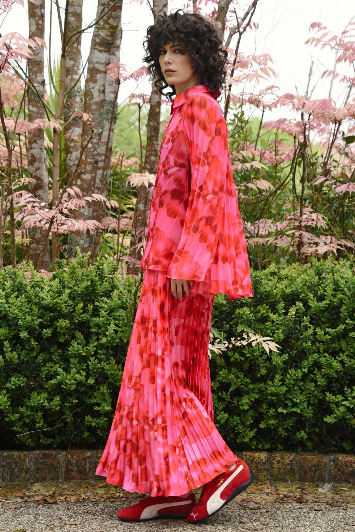 FOREVER LONG Skirt - Pink/Red