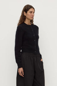 CARINA MERINO WOOL LONG SLEEVE CARDIGAN BLACK