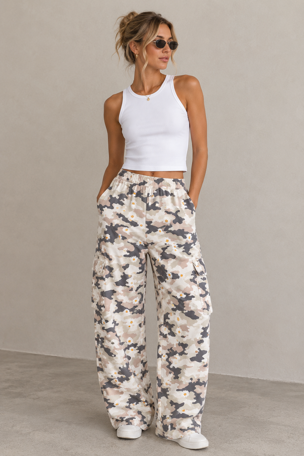 Daisy Camo Pocket Pants