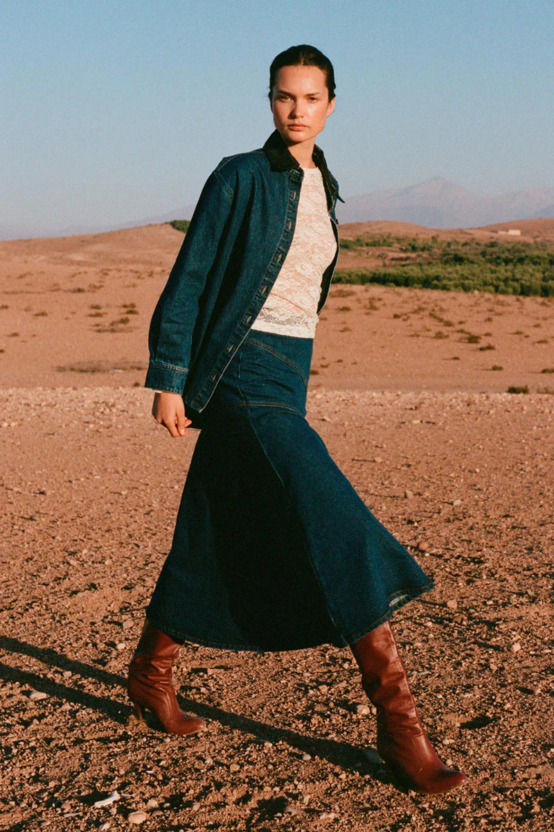 Clancy Oversized Jacket - Classic Indigo