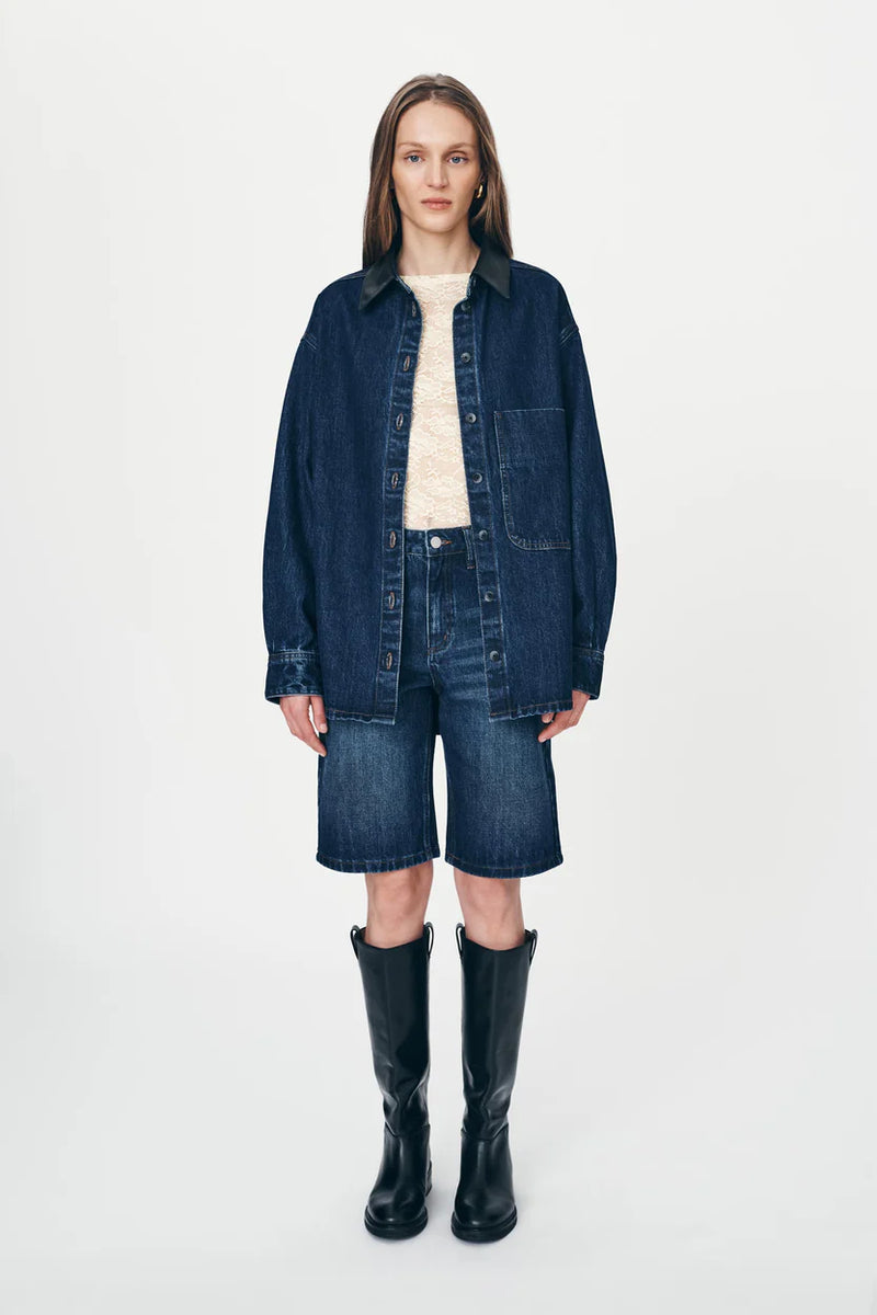 Clancy Oversized Jacket - Classic Indigo